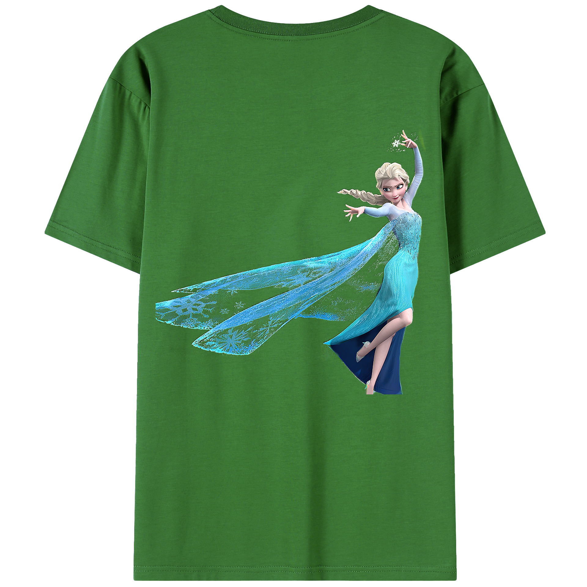 （画像用） アナと雪の女王 アンナ エルサ Frozen Anna Elsa レディース半袖Tシャツ(バックプリント)